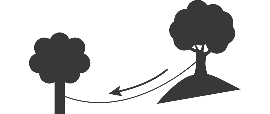 Negative slope diagram